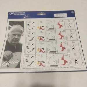 Alexander Calder Vintage 1997 USPS Postage 20 x $0.32 Stamp Sheet